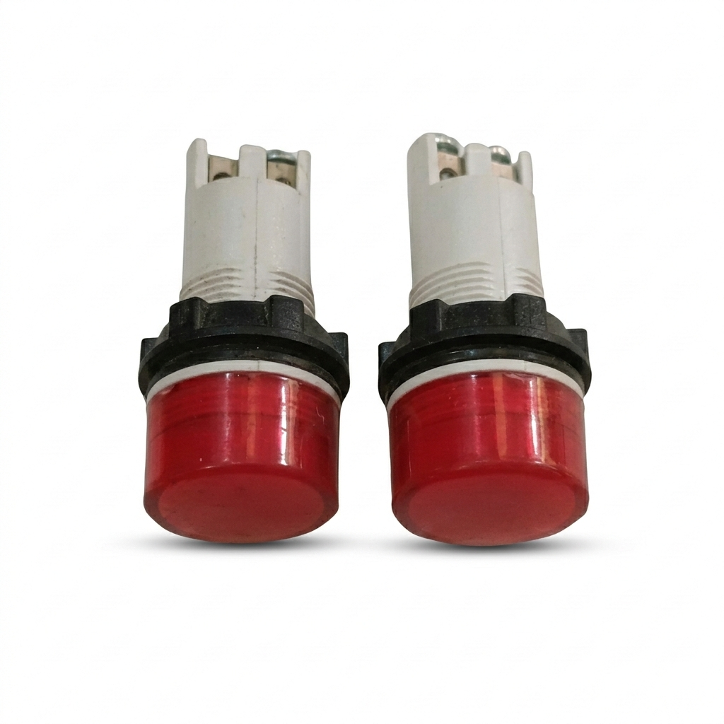 Red Colour Neon Light Bulb Panel Indicator Lamp (pack of 20 pcs)