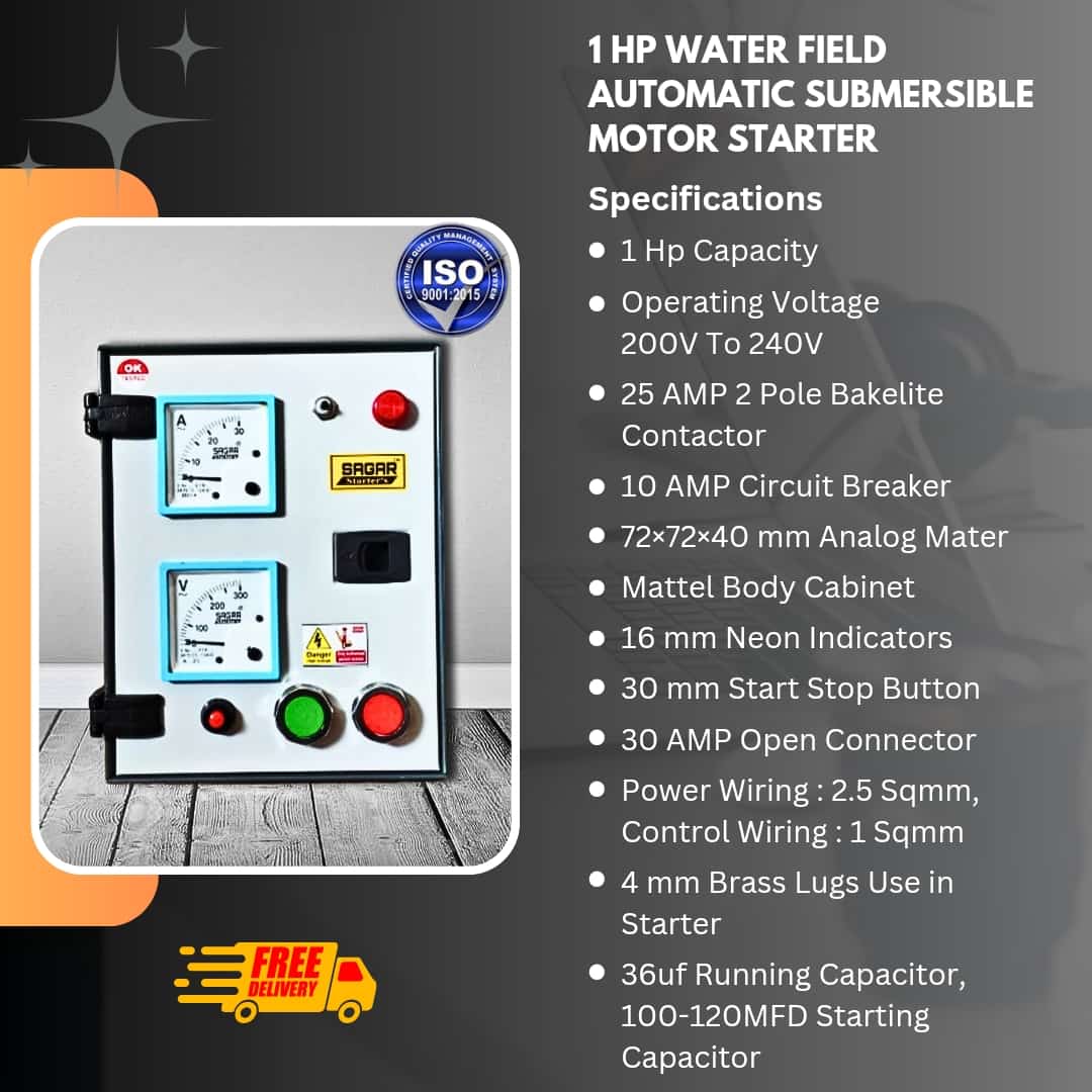 1 Hp Water Field Automatic Submersible Pump Starter LT - Image 2